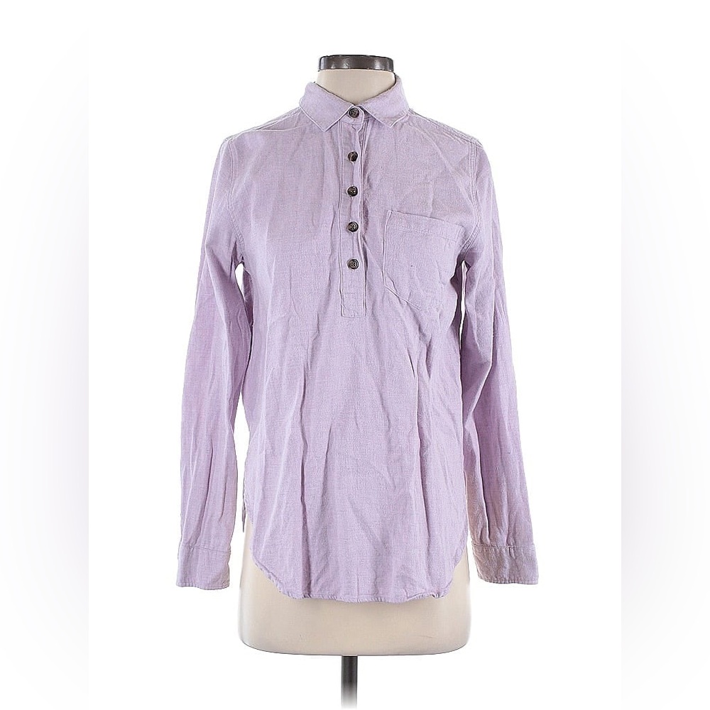 Marine Layer Size XS long sleeve button-down shirt lavender flannel